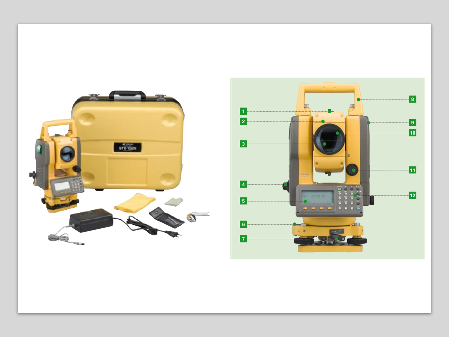 Total Station ” Topcon – GTS-105N”: complete set